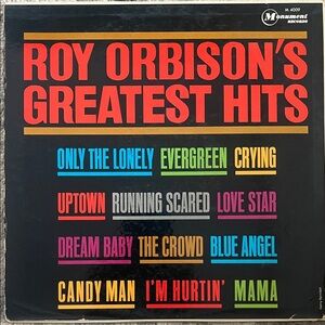 Roy Orbison's Greatest Hits Vinyl Record - 1962